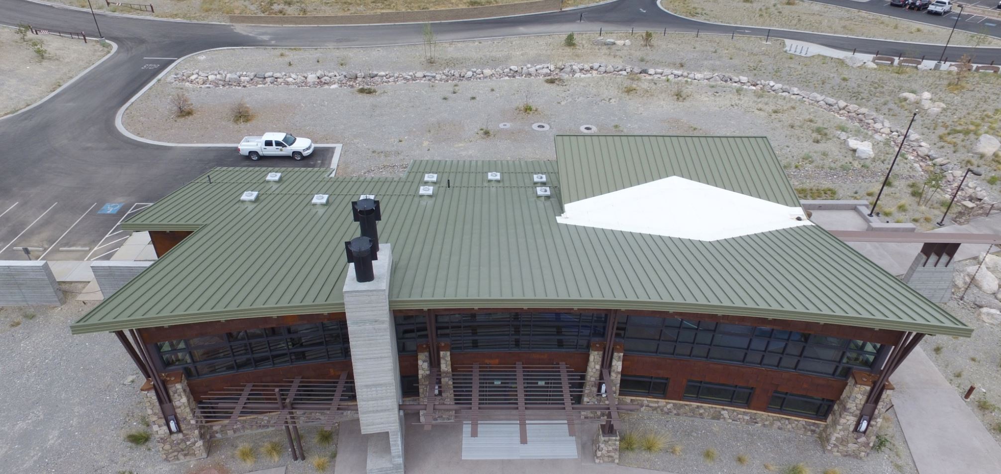 Award trophy for excellence in roofing services.